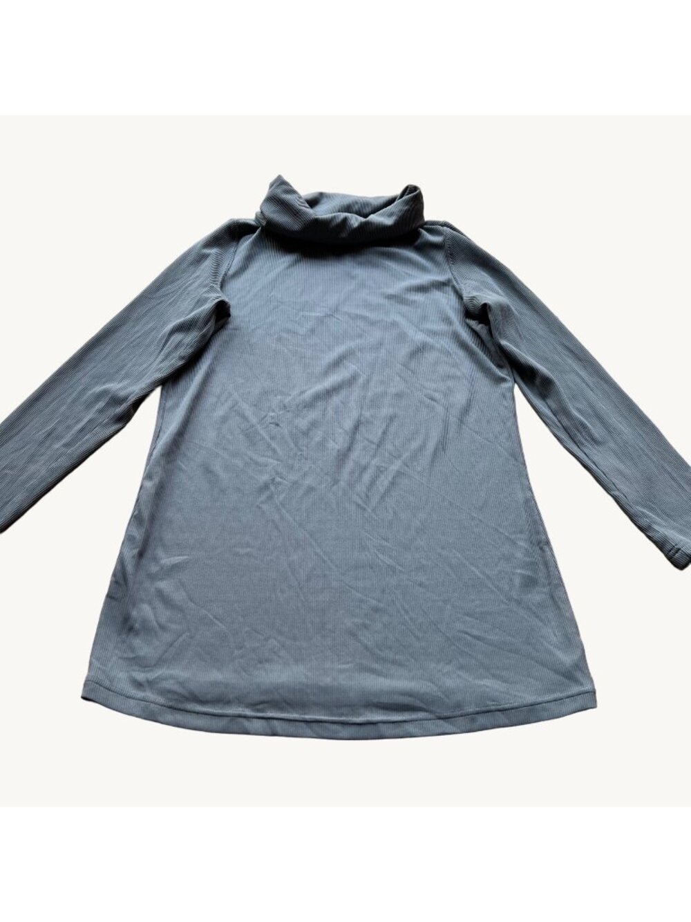Free People Movement Size L Slate Gray Ribbed Long Sleeve Turtleneck Shirt